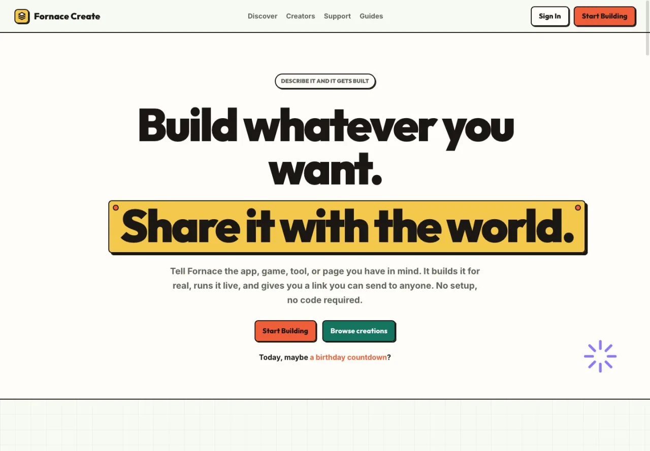 La home di Fornace Create su fornace.net